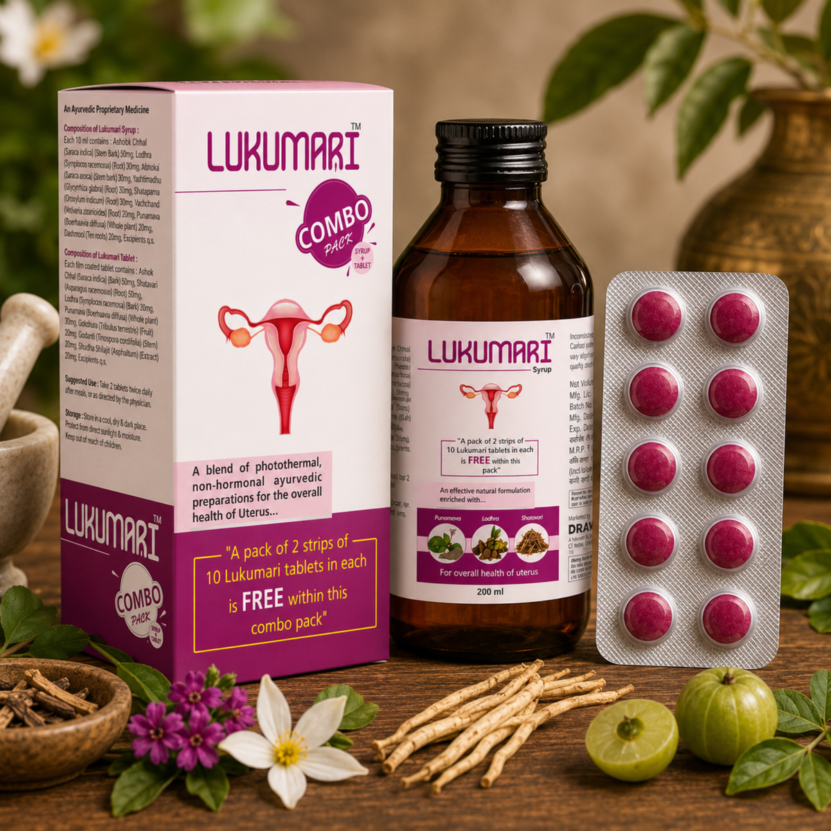 Lukumari Combo Pack (Syrup+Tab)